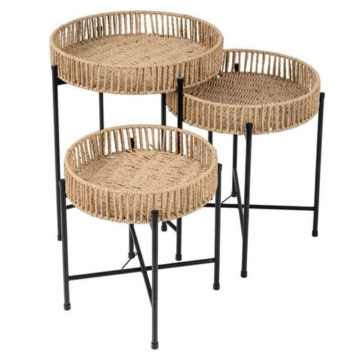 Round nesting side tables - round,
