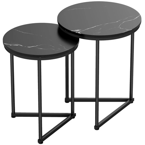 Homcom set black marble - homcom,