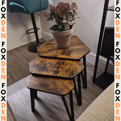 Rustic nesting coffee - coffee, table
