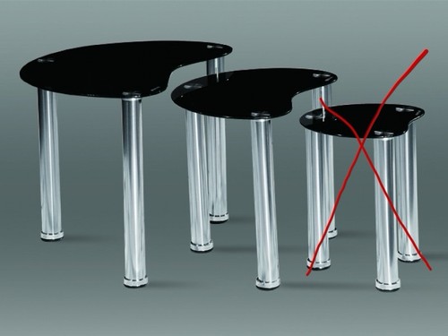 Glass nest tables - x2,