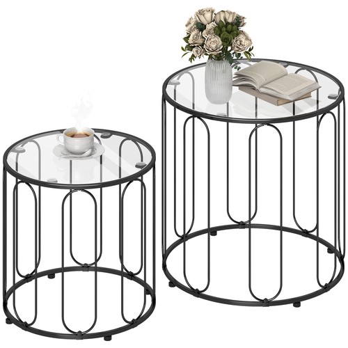 Homcom coffee table set 2 - of,