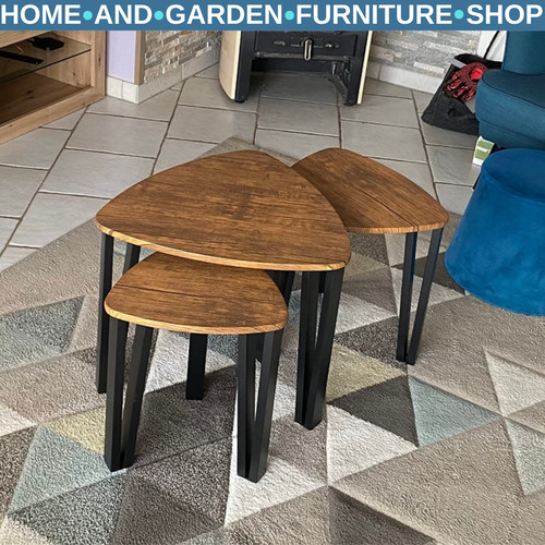 Rustic nesting coffee - coffee, table
