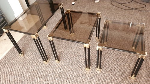 Italian smoked glass nest - smoked,