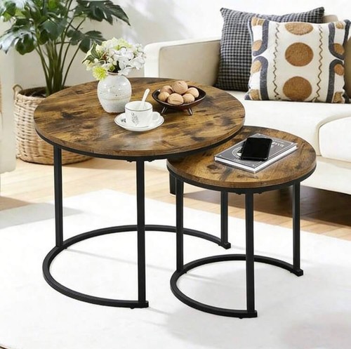 Round nesting coffee tables - nesting,