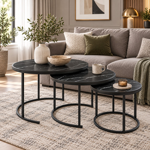 Round nesting tables set 3 - round,