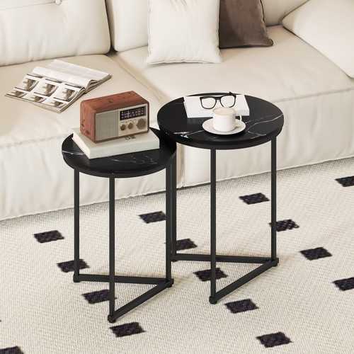 Set two marble effect nest - marble-effect,