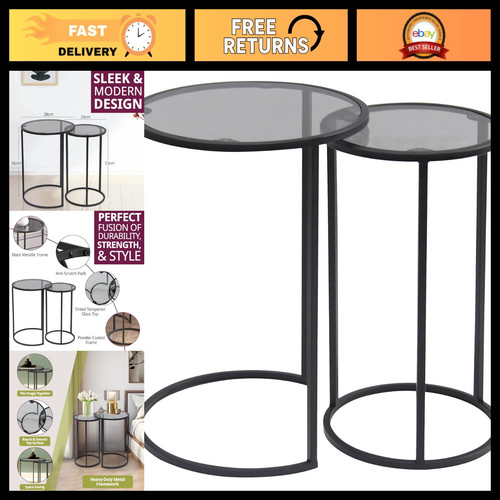 Small black metal round - small,