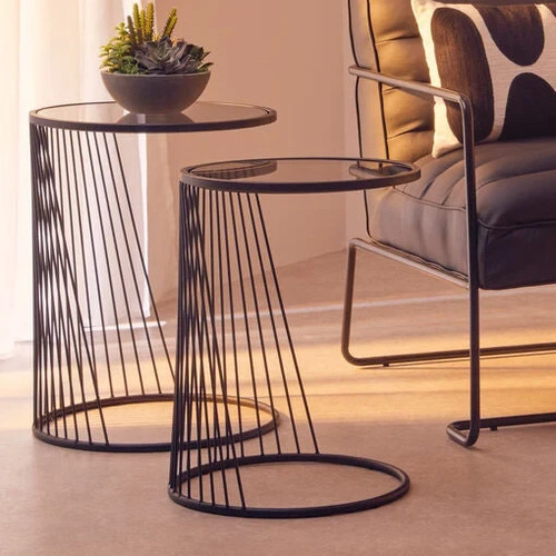 Trento grey glass and black - grey,