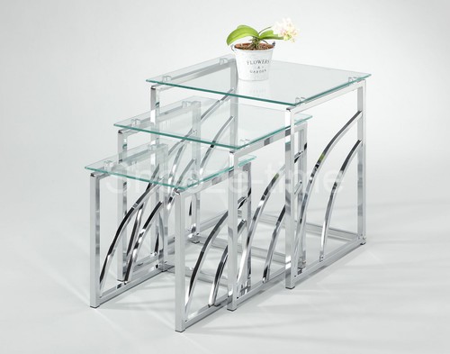 Glass nest tables modern - of,