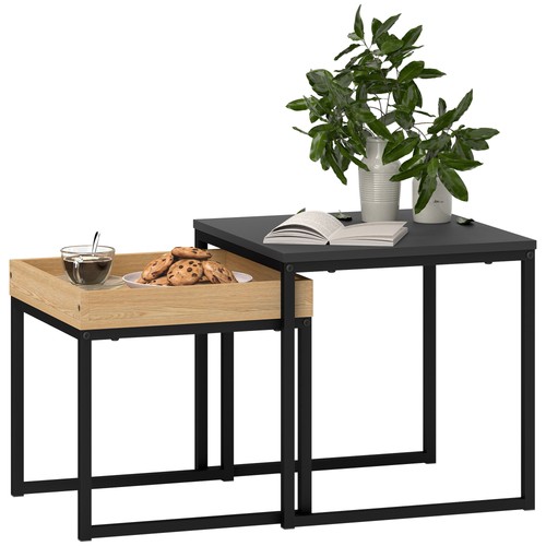 Homcom modern coffee table set - modern,