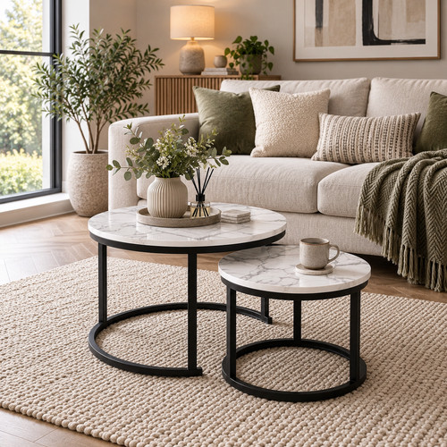 Round nesting coffee - round,
